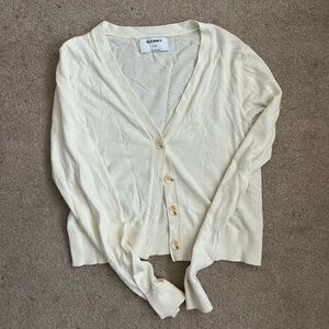 Old Navy Cream Knit Cardigan Sweater